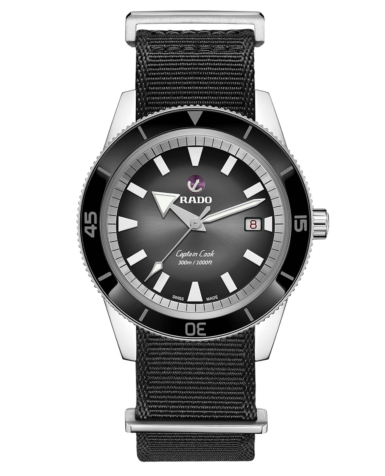 Rado Rado Captain Cook Automatic R32105158, captain cook швейцария мужские часы на браслете нержавеющая сталь боковой вид